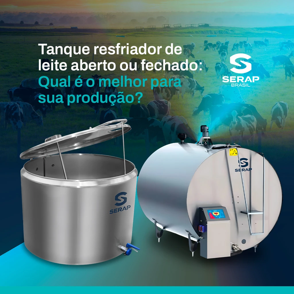Tanque resfriador de leite aberto ou fechado: qual é o melhor para sua produção?
