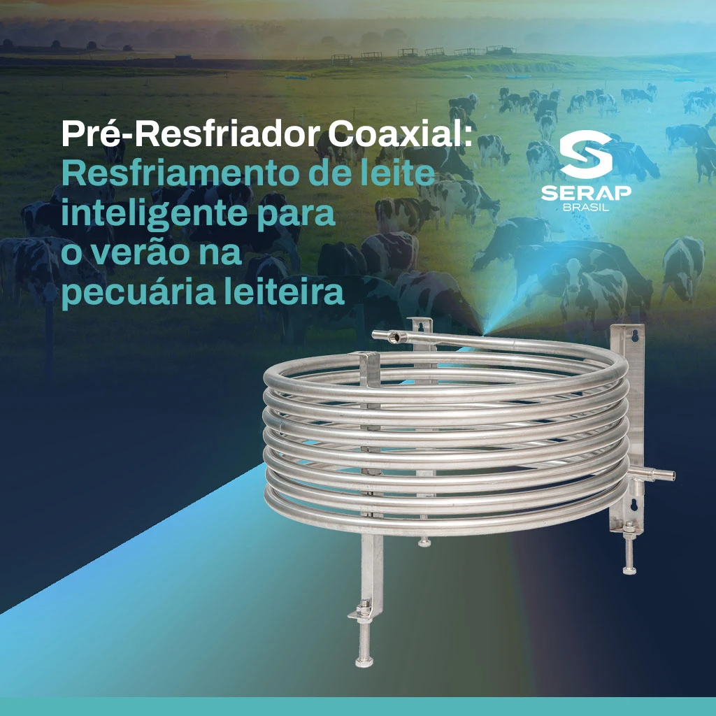 Pré-resfriador coaxial: resfriamento inteligente do leite no verão